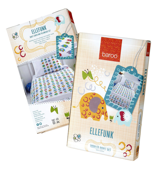 Baroo Ellefunk Cotbed Duvet Cover And Pillow Case Set