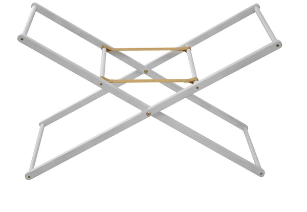 Baroo Moses Basket Stand White Wood