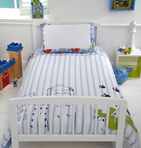 Baroo Urban Fox Cotbed Duvet Cover And Pillow Case Set